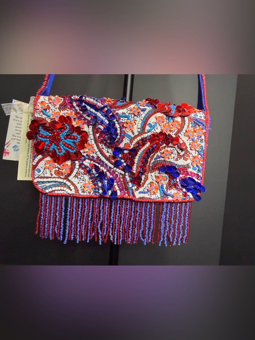 New Viral Beaded Purse Bag Made in India Summer Resort Novelty Fringe Paisley